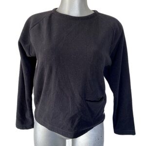 ALPS Fleece Pullover Sweater Single Zippered Pocket Outdoors Layer Basic Casual